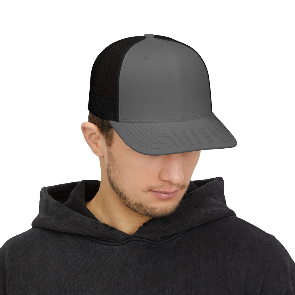 Classic Two-Tone Trucker Cap — Mesh Snapback Hat