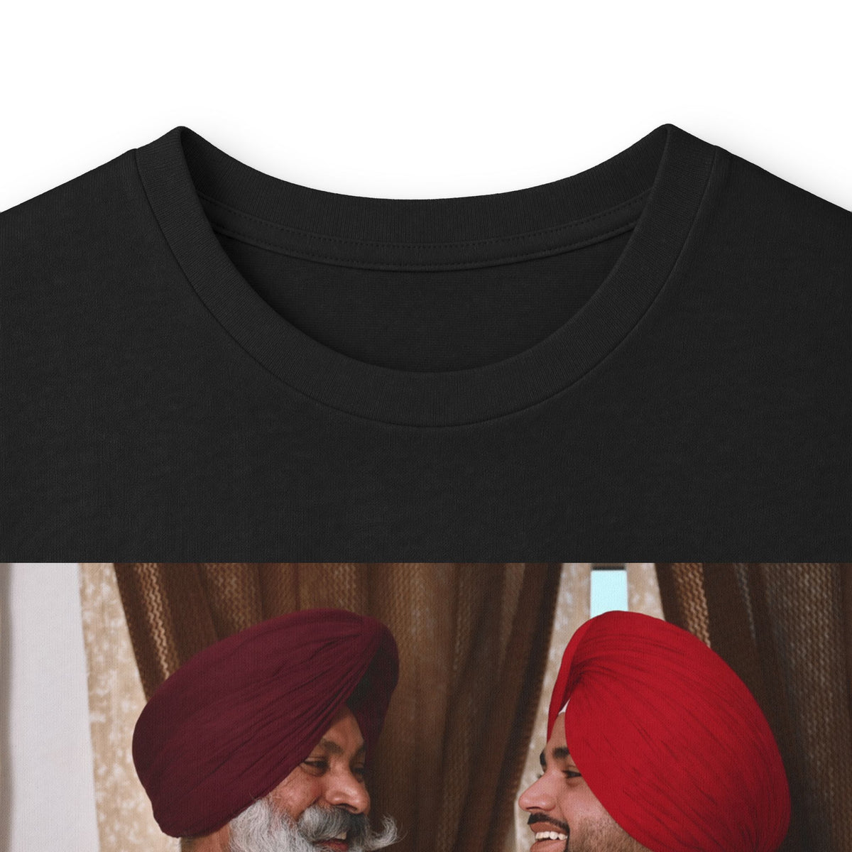 Dhaliwal King Long Sleeve Tee — Punjabi Sherwani Photo & Gold Crest