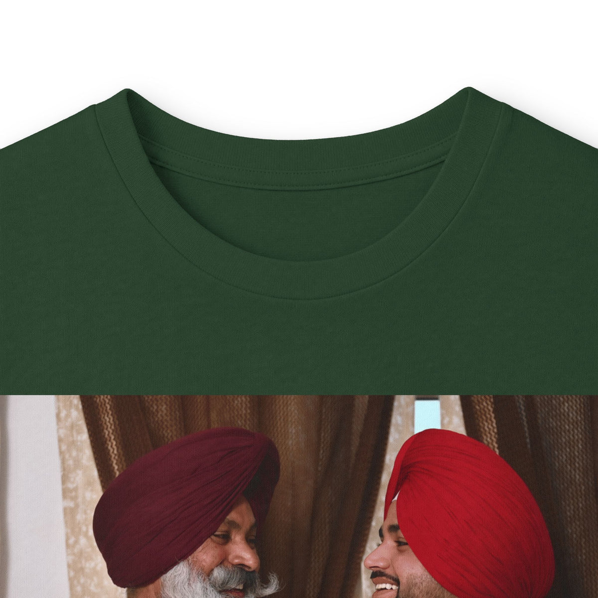Dhaliwal King Long Sleeve Tee — Punjabi Sherwani Photo & Gold Crest