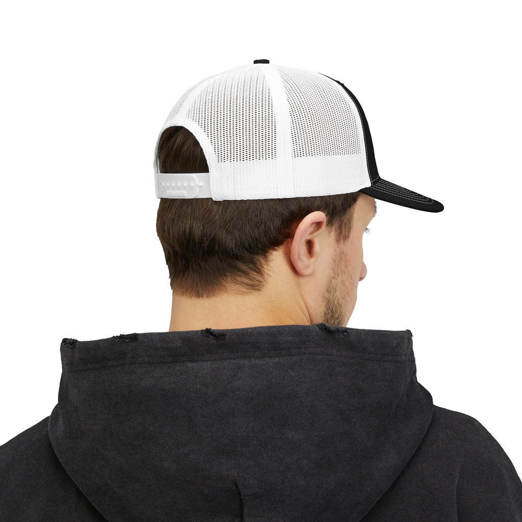 Classic Two-Tone Trucker Cap — Mesh Snapback Hat