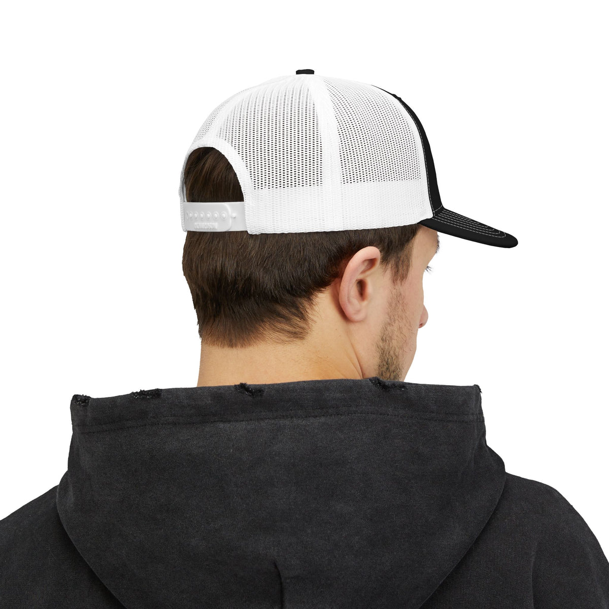 Classic Two-Tone Trucker Cap — Mesh Snapback Hat