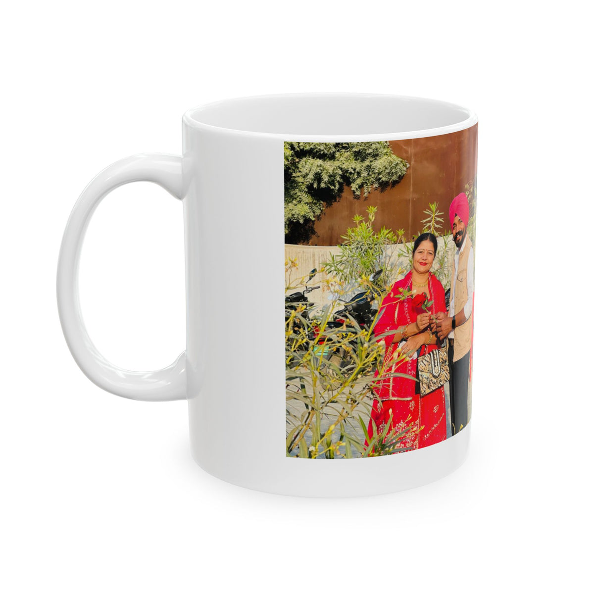 Photo-Print Ceramic Mug (11oz, 15oz) - Personalized Family Portrait Coffee Cup